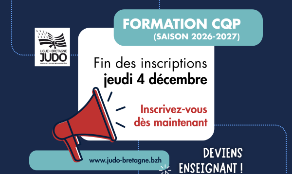Fin des inscriptions CQP - jeudi 4 décembre